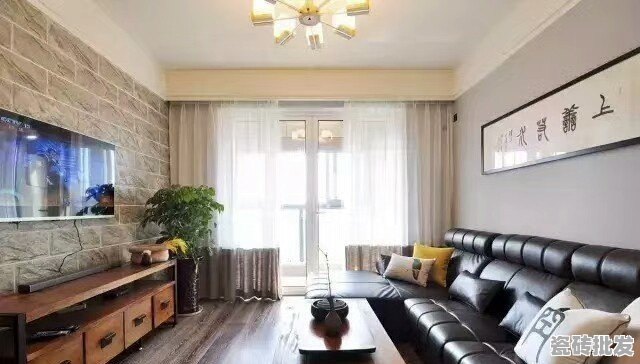 家里装修是现代简约风格，电视墙做成深灰色地砖上墙，怎么设计显的温馨点 - 优质瓷砖批发网